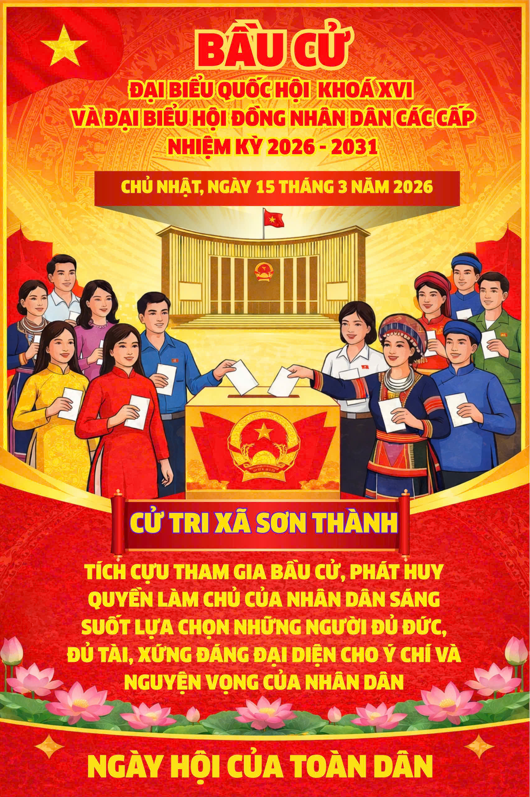 hướng dẫn bỏ phiếu bầu cử Quốc hội và Hội đồng nhân dân các cấp